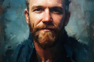 make artistic oil painting on oil canvas