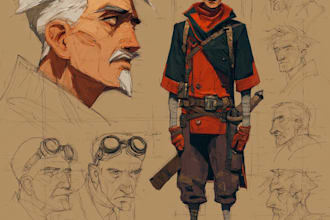create concept art, character design and illustration