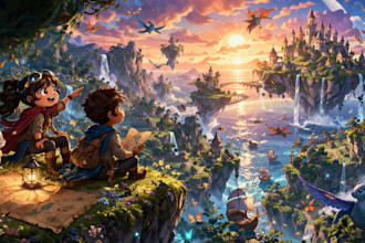 draw magical comic children storybook illustration kids comic book illustration