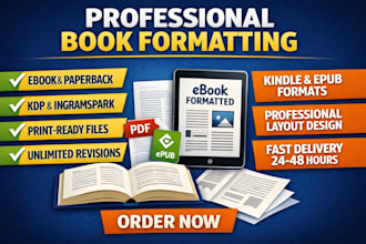 professional book formatting and typesetting for KDP, ingramspark