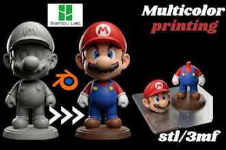create slice paint your stl into 3mf for bambu lab multicolor 3d printing