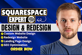 do responsive squarespace website, design or redesign squarespace landing page