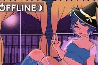 draw custom 2d anime art, background art, character in sfw or nsfw anime art