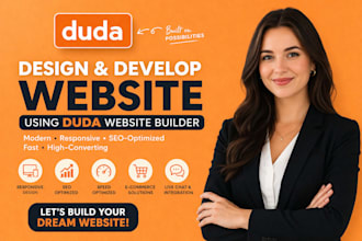 design and develop a modern website using duda website builder