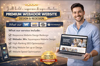 design or redesign squarespace website, webador redesign hostinger website, wix