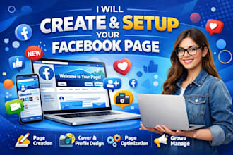 do facebook page create and setup, social media manger