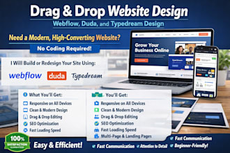 create drag and drop website via webflow duda typedream design redesign