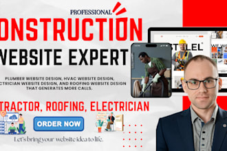 build contractor, construction, roofing, hvac, electrician, painting website