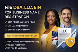 file dba or fictitiou US llc registration and ein for business name registration