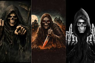 design vintage retro 70s 80s horror movie poster dark art gothic style halloween
