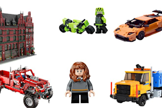 model 3d lego digital moc cars, bikes, houses and bikes with functionings parts