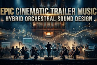 create epic cinematic trailer music with hybrid orchestral sound design