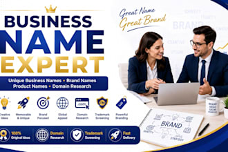 create catchy business names, slogans, and domain names for business ideas