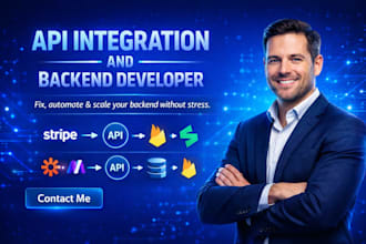 do any complex API integration, stripe API, firebase and supabase backend