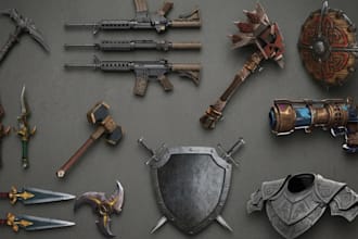 3d mask weapon 3d sword, shield 3d armor knife gun cosplay props for 3d printing