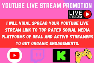promote youtube live stream video live streaming video to gain more viewers