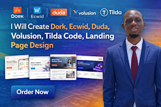 create a stunning dorik ekwid duda volusion tilda code landing page design
