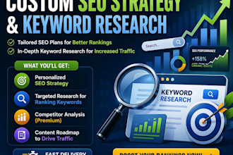 create custom SEO content strategy and in depth keyword research for your site