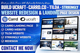 build ucraft carrd co tilda strinkingly website redesign landing page design