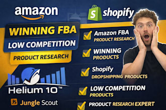 scours amazon fba, winning products, low competition product research