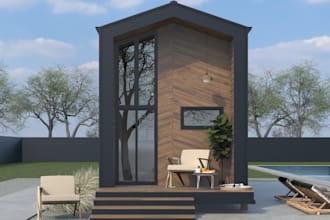 tiny house exterior rendering