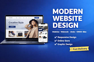build modern website store design using mobirise webnode jimdo ionos silex