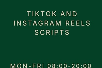 write engaging tiktok and instagram reels scripts