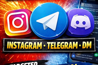 send targeted instagram mass dm telegram discord outreach leads generation