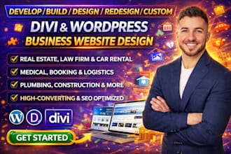 design fix custom divi wordpress real estate car booking website design redesign
