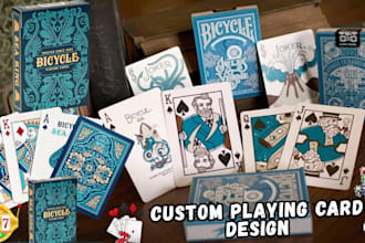 do unique poker playing card, card deck, tuck box package design card box mockup