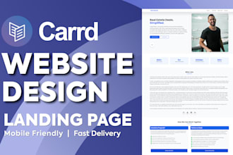 design carrd website or carrd landing page