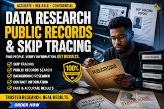 do professional public records research and skip tracing