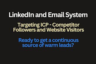 setup linkedin and email automation targeting competitor followers