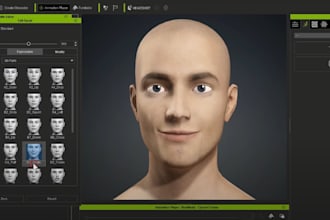animate character modeling and rigging for reallusion iclone8 cc4 cc5 facial rig