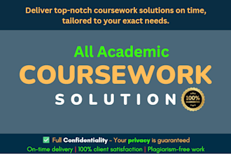 research and write online all courses coursework