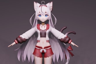 custom 3d vrchat avatar,furry avatar,vrc avatar, anime nsfw character,vr3d model