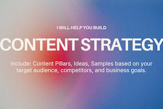 build a content strategy with content pillars and post ideas