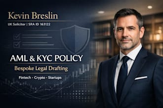 draft a bespoke UK solicitor aml and kyc company compliance policy