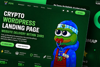 do crypto wordpress landing page website delivery within 2hrs