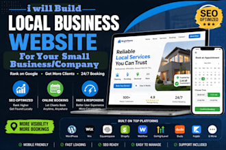 build, design, redesign an SEO optimized website for your local business growth