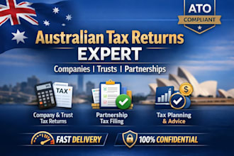 handle australian tax returns for companies, trusts and partnerships