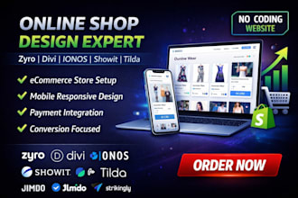 design zyro divi ionos showit tilda jimdo volution design strikingly online shop