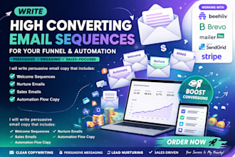 write high converting email sequences for funnels and automation