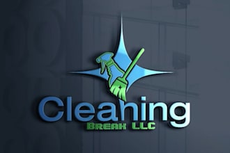 create residential and commercial cleaning service logo