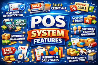 develop a pos system, inventory management system, and billing software solution
