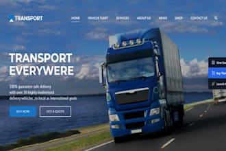 design trucking website logistics website dispatch website cargo website