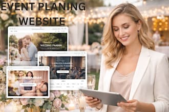 do squarespace event planner website wedding organizer corporate event website