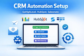 gohighlevel automation setup, hubspot crm workflows, salesmate setup, ghl expert