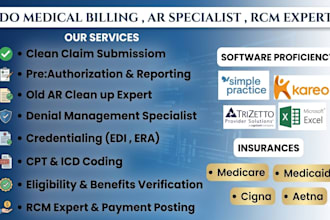 do medical billing ,ar specialist,rcm expert