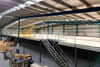 revamp 3d warehouse design,automated warehouse render,warehouse storage facility